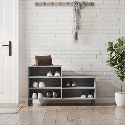 Skoskåp grå sonoma 102x36x60 cm konstruerat trä