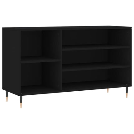 Skoskåp svart 102x36x60 cm konstruerat trä