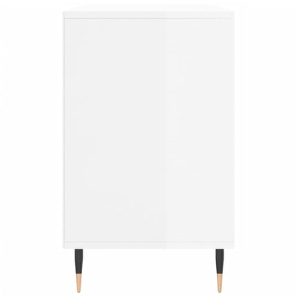 Skoskåp vit högglans 102x36x60 cm konstruerat trä