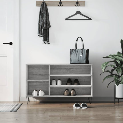 Skoskåp grå sonoma 102x36x60 cm konstruerat trä