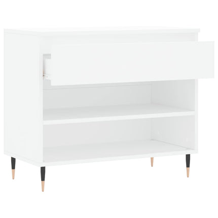 Skoskåp vit 70x36x60 cm konstruerat trä