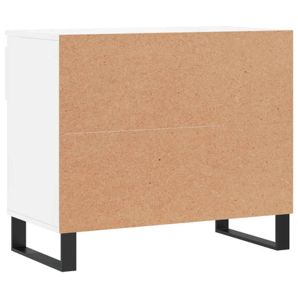 Skoskåp vit högglans 70x36x60 cm konstruerat trä