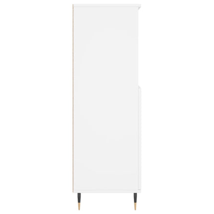 Högskåp vit 60x36x110 cm konstruerat trä
