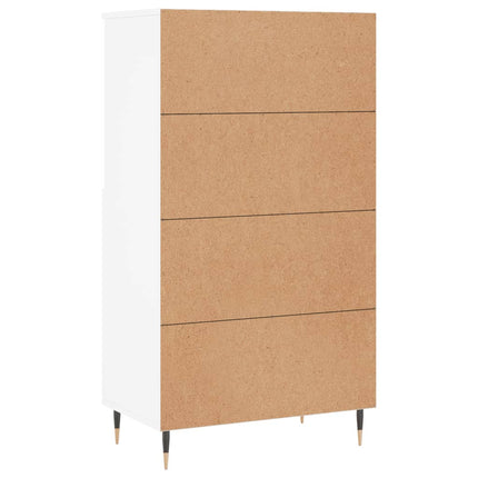 Högskåp vit 60x36x110 cm konstruerat trä