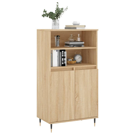 Förvaringsskåp sonoma-ek 60x36x110 cm konstruerat trä