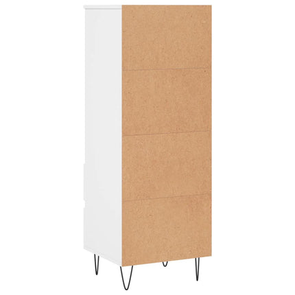 Högskåp vit 40x36x110 cm konstruerat trä