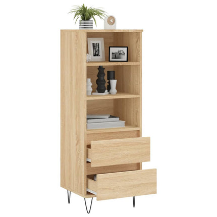 Högskåp sonoma-ek 40x36x110 cm konstruerat trä