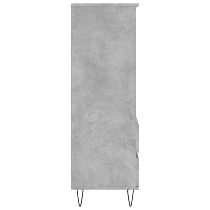 Högskåp betonggrå 40x36x110 cm konstruerat trä