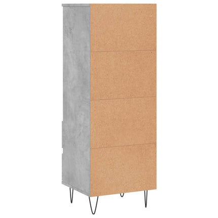 Högskåp betonggrå 40x36x110 cm konstruerat trä