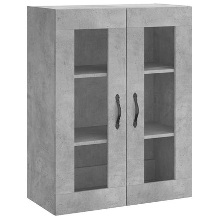 Väggskåp betonggrå 69,5x34x90 cm konstruerat trä