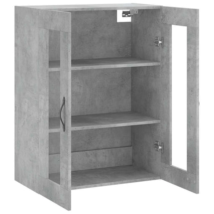 Väggskåp betonggrå 69,5x34x90 cm konstruerat trä