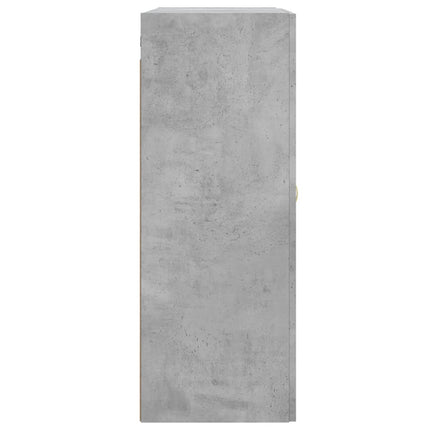 Väggskåp betonggrå 69,5x34x90 cm konstruerat trä