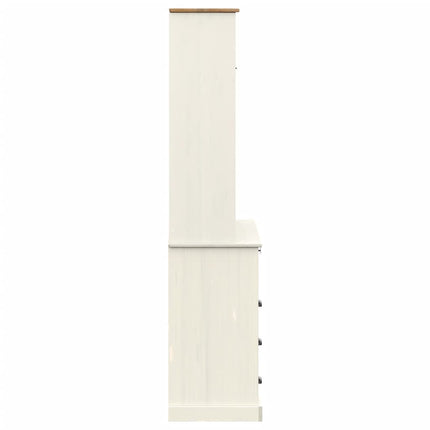 Högskåp VIGO vit 80x40x176 cm massiv furu