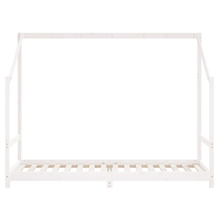 Sängram för barnsäng vit 90x200 cm massiv furu