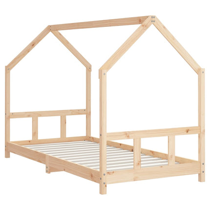 Sängram för barn 90x190 cm massiv furu