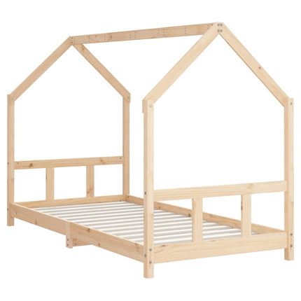Sängram för barn 90x190 cm massiv furu