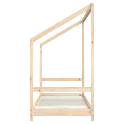 Sängram för barnsäng 2x(80x200) cm massiv furu
