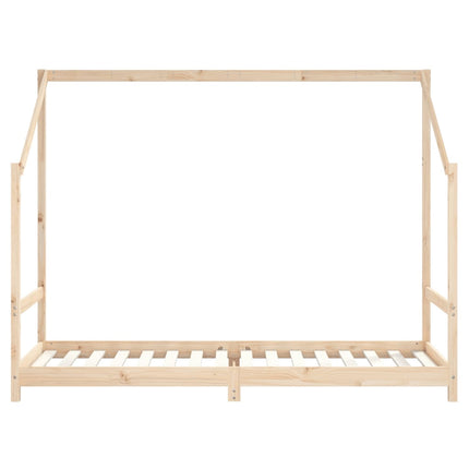 Sängram för barnsäng 2x(80x200) cm massiv furu