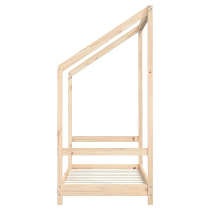 Sängram för barnsäng 2x(70x140) cm massiv furu