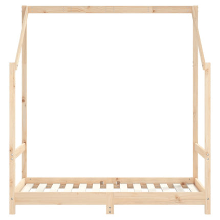 Sängram för barnsäng 2x(70x140) cm massiv furu