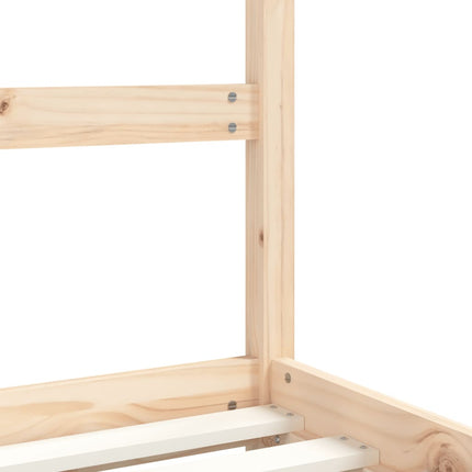 Sängram för barnsäng 2x(70x140) cm massiv furu