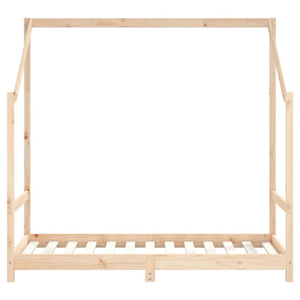 Sängram för barnsäng 2x(80x160) cm massiv furu