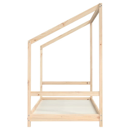 Sängram för barnsäng 2x(90x190) cm massiv furu