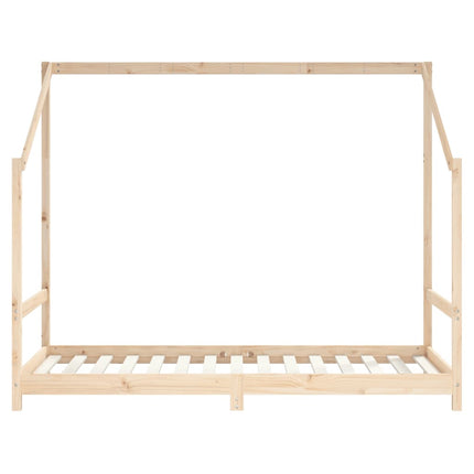Sängram för barnsäng 2x(90x190) cm massiv furu