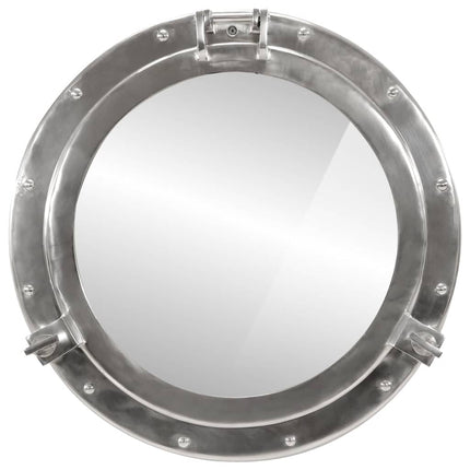 Väggspegel Ø50 aluminium och glas