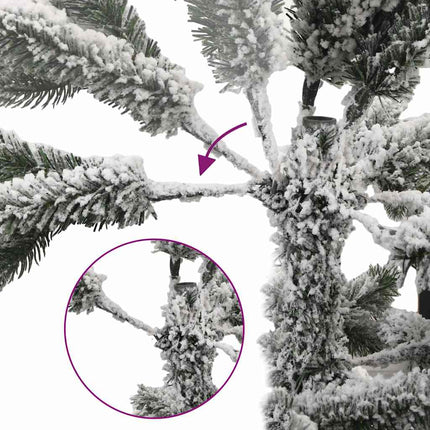 Plastgran med snö gångjärn 180 cm
