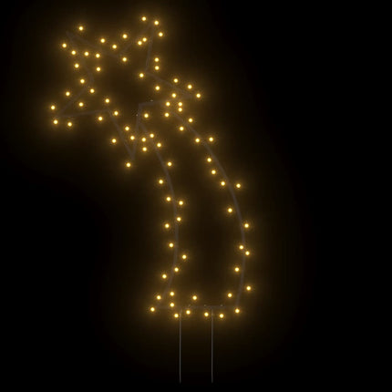 Julmeteor med spett 80 LEDs 62 cm