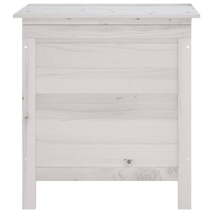 Dynbox vit 50x49x56,5 cm massivt granträ