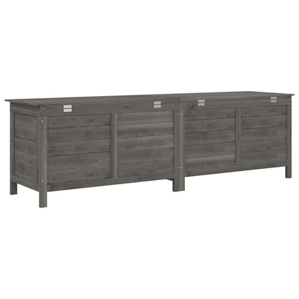 Dynbox antracit 198,5x50x56,5 cm massivt granträ