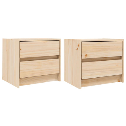 Sängbord 2 st 40x31x35,5 cm massiv furu