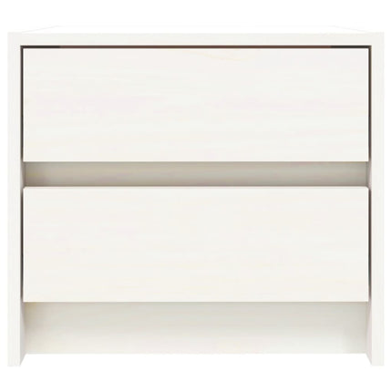 Sängbord vit 40x31x35,5 cm massiv furu