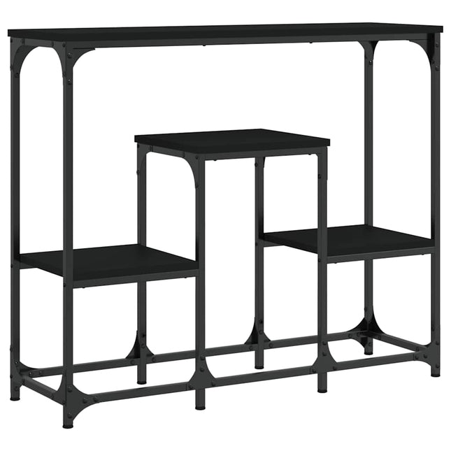 Konsolbord svart 89,5x28x76 cm konstruerat trä