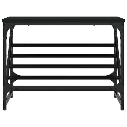 Skohylla svart 60x30x45 cm konstruerat trä