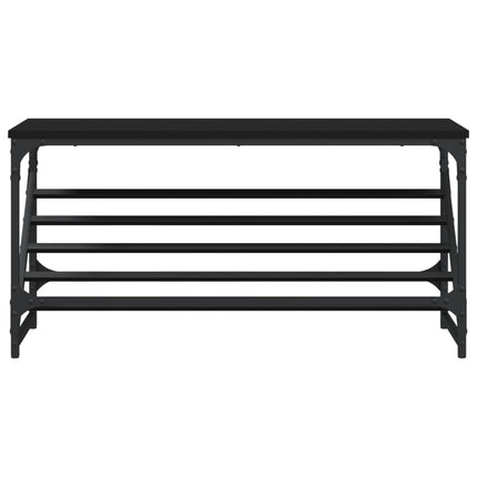 Skohylla svart 90x30x45 cm konstruerat trä