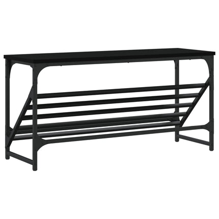 Skohylla svart 90x30x45 cm konstruerat trä