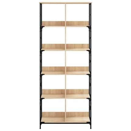 Bokhylla sonoma-ek 78,5x33x188,5 cm konstruerat trä