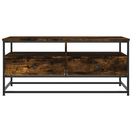 Soffbord rökfärgad ek 100x51x45 cm konstruerat trä
