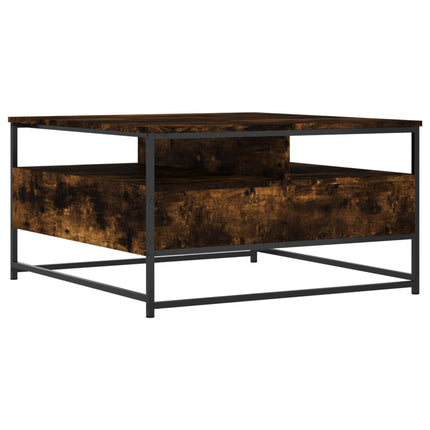 Soffbord rökfärgad ek 80x80x45 cm konstruerat trä