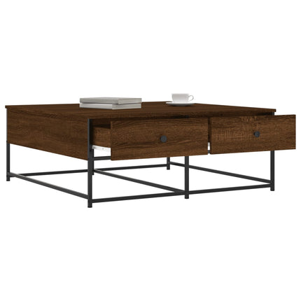 Soffbord brun ek 100x99x40 cm konstruerat trä