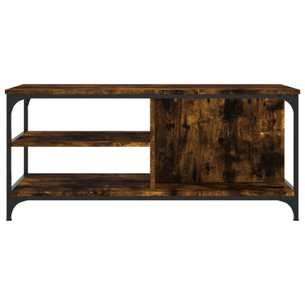 Soffbord rökfärgad ek 100x50x45 cm konstruerat trä