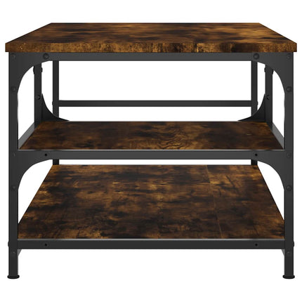Soffbord rökfärgad ek 90x49x40 cm konstruerat trä