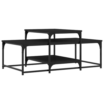 Soffbord svart 102x60x45 cm konstruerat trä
