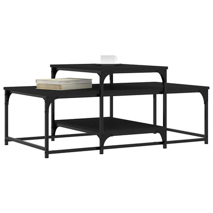 Soffbord svart 102x60x45 cm konstruerat trä