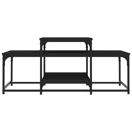 Soffbord svart 102x60x45 cm konstruerat trä