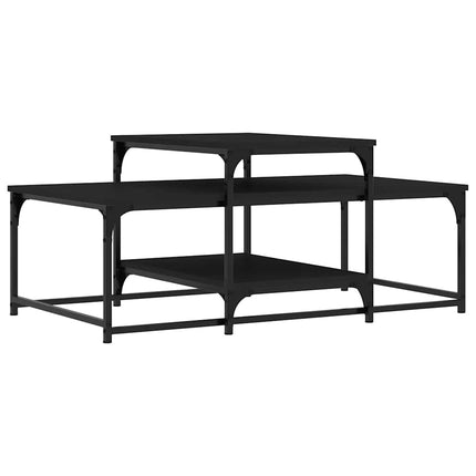 Soffbord svart 102x60x45 cm konstruerat trä