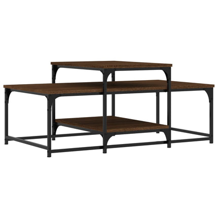 Soffbord brun ek 102x60x45 cm konstruerat trä